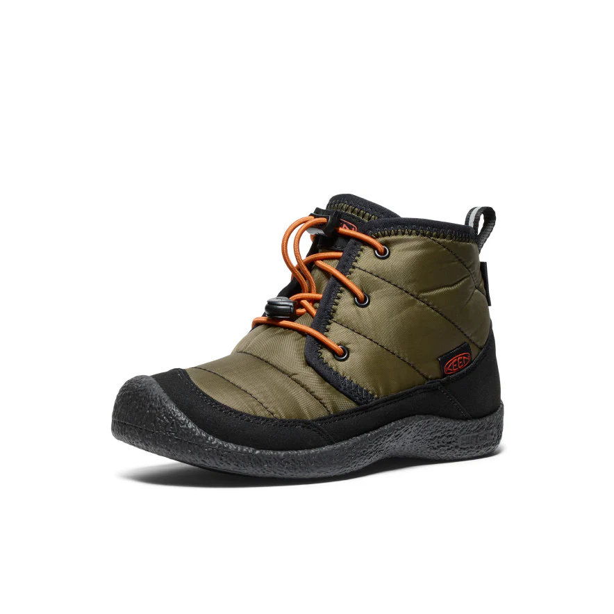 Howser II Wasserdicht Chukka für große Kids | Dark Olive/Gold Flame - Image 3