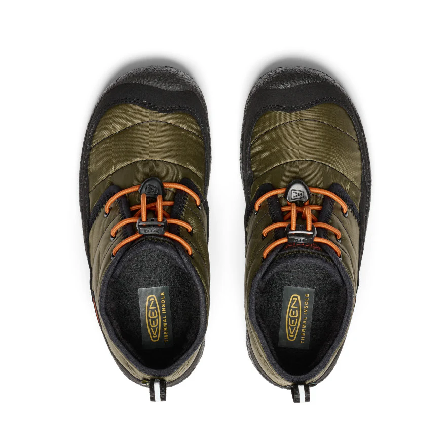 Howser II Wasserdicht Chukka für große Kids | Dark Olive/Gold Flame - Image 4