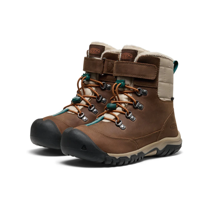 Kanibou Wasserdichte Winterstiefel für große Kids | Dark Earth/Roasted Pecan - Image 2