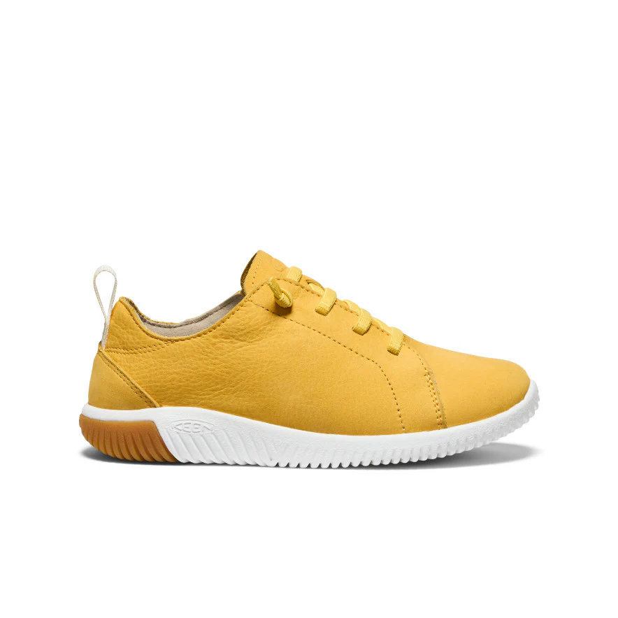 KNX Leder Sneaker für große Kids | Daffodil/Star White