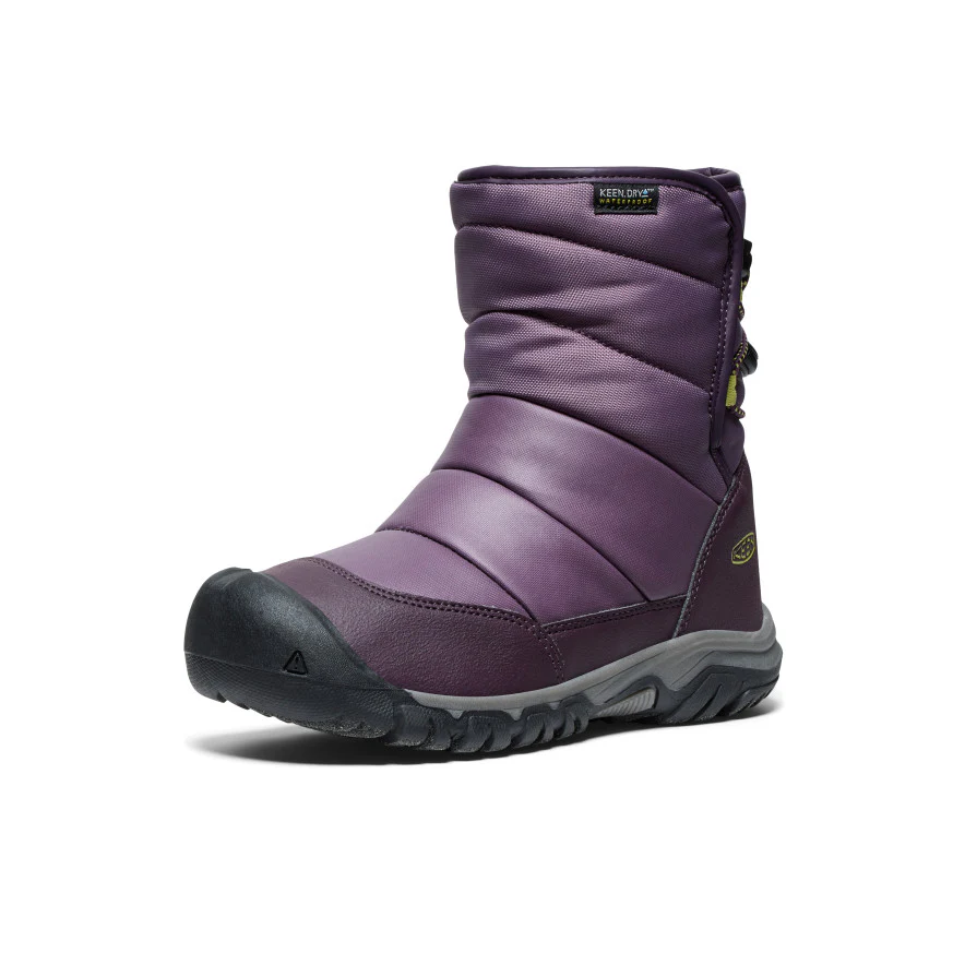 Puffrider Wasserdichte Winterstiefel für große Kids | Black Plum/Daiquiri Green - Image 3