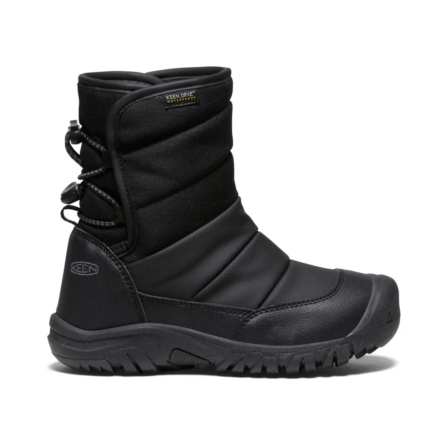Puffrider Wasserdichte Winterstiefel für große Kids | Black/Steel Grey