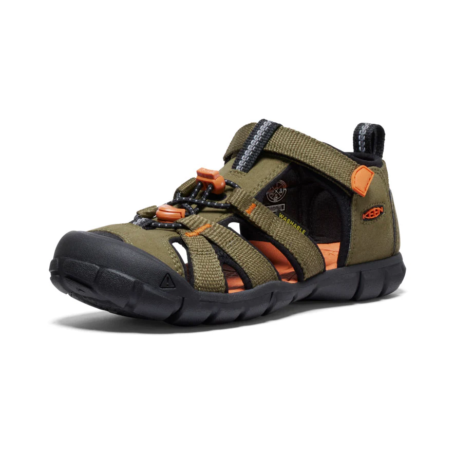 Seacamp II CNX Sandale für große Kids | Dark Olive/Gold Flame - Image 3