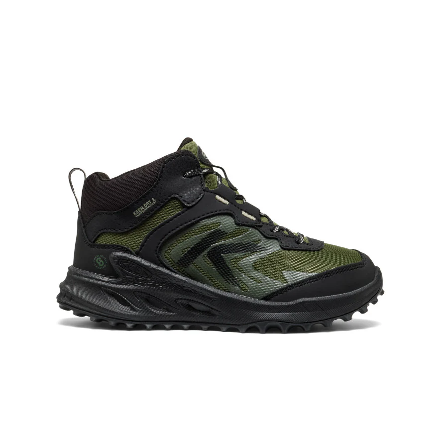 Zionic Wasserdichte Stiefel für große Kids | Black/Bronze Green