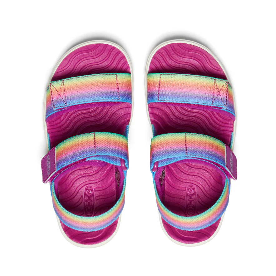 Elle Riemchensandale für jüngere Kinder | Rainbow/Festival Fuchsia - Image 4