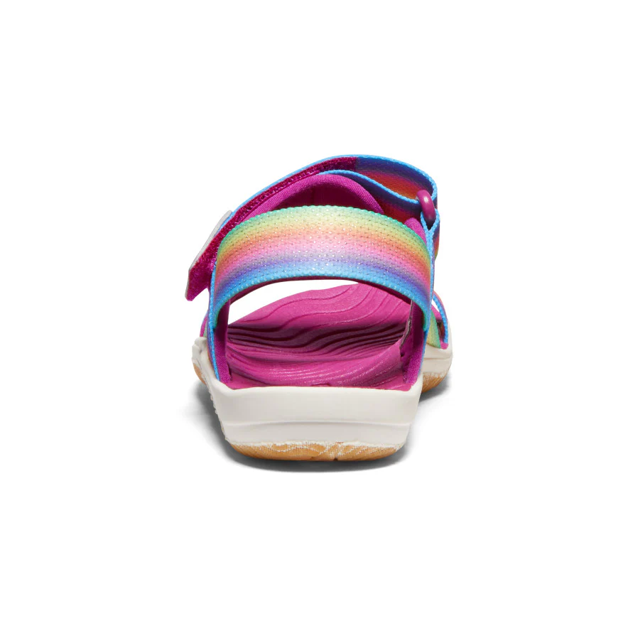 Elle Riemchensandale für jüngere Kinder | Rainbow/Festival Fuchsia - Image 5