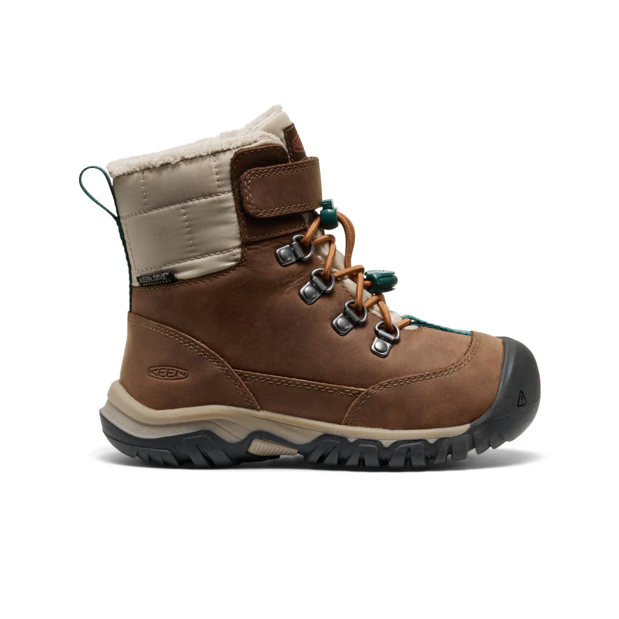 Kanibou Wasserdichte Winterstiefel für kleine Kids | Dark Earth/Roasted Pecan