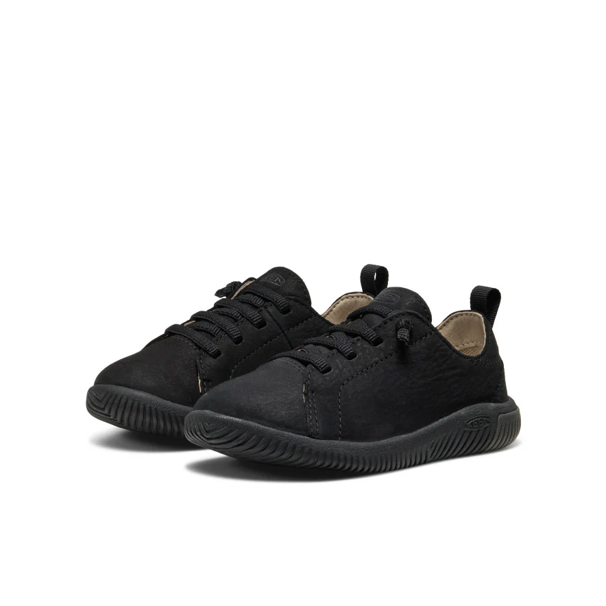 KNX Leder Sneaker für kleine Kids | Triple Black - Image 2
