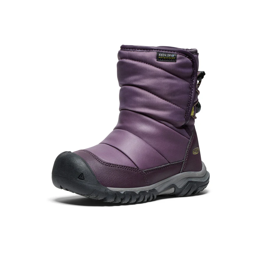 Puffrider Wasserdichte Winterstiefel für kleine Kids | Black Plum/Daiquiri Green - Image 3