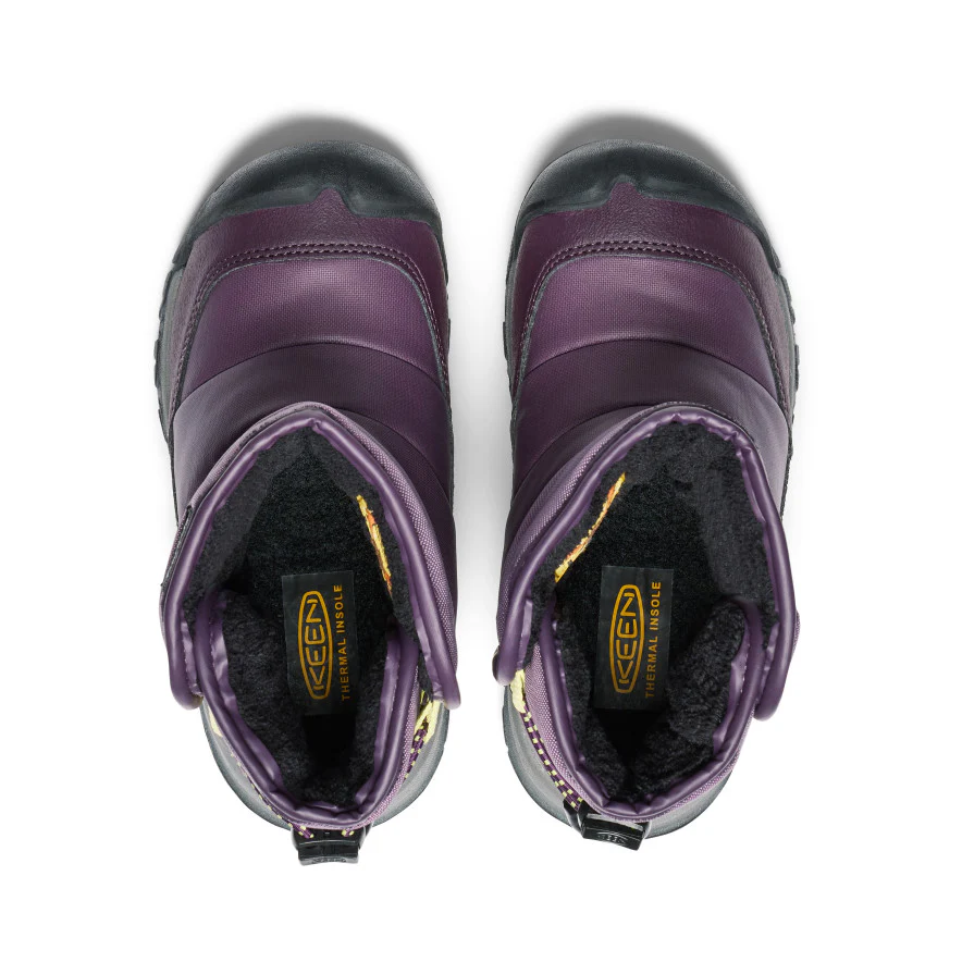 Puffrider Wasserdichte Winterstiefel für kleine Kids | Black Plum/Daiquiri Green - Image 4