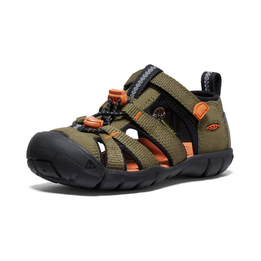 Seacamp II CNX Sandale für kleine Kids  |  Dark Olive/Gold Flame - Image 3
