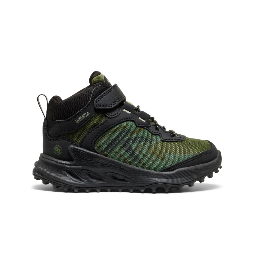 Zionic Wasserdichte Wanderstiefel für kleine Kids | Black/Bronze Green