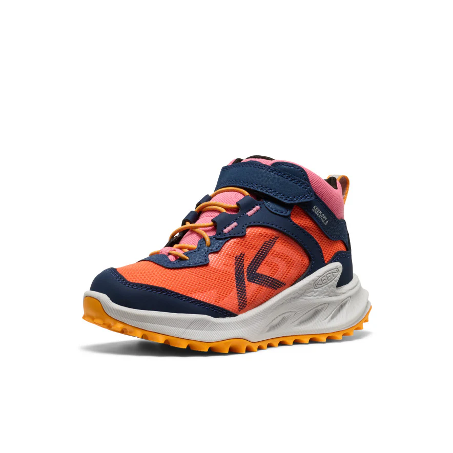Zionic Wasserdichte Wanderstiefel für kleine Kids | Naval Academy/Nasturtium - Image 3