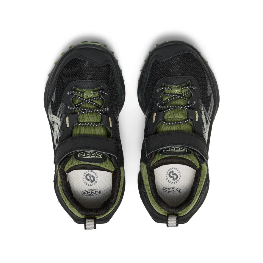Zionic Wasserdichte Wanderschuhe für kleine Kids | Black/Bronze Green - Image 4