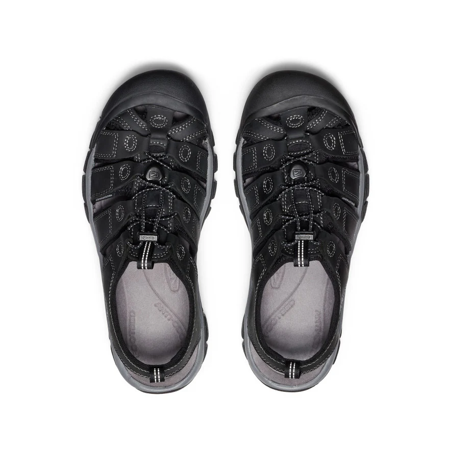 Newport Leder Sandale für Herren | Black/Steel Grey - Image 4