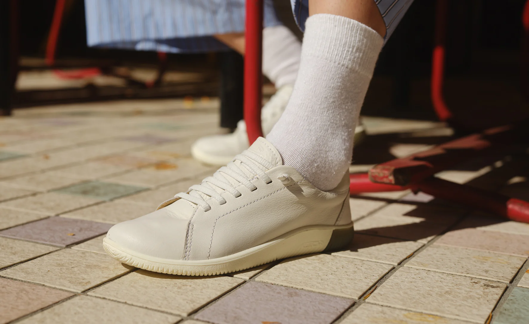 KNX Ledersneaker für Damen | Star White/Star White - Image 7