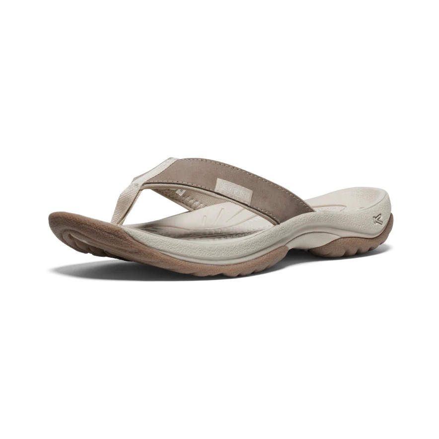Kona Leder Flip-Flop für Damen  |  Brindle/Silver Birch - Image 3